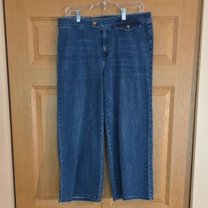 J. Jill Dark Blue Cropped Ankle Jeans